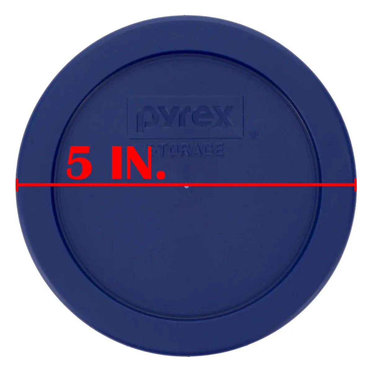 Pyrex 7200-PC Dark Blue Round Storage Lids - 2 Cup Capacity (4.75 inch Diameter) | BPA-Free Plastic, Dishwasher Safe, Resists Stains & Odors - view 8