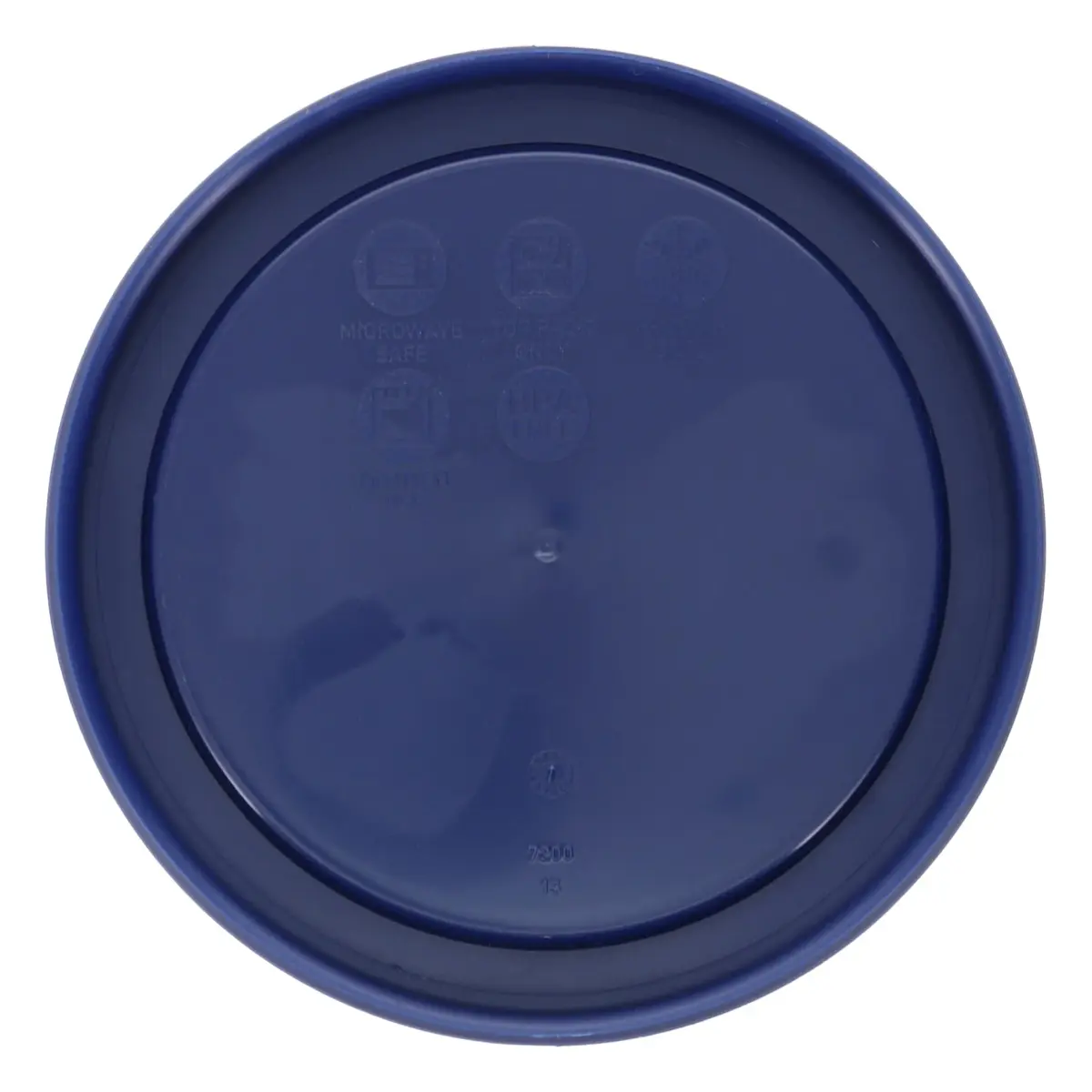 Pyrex 7200-PC Dark Blue Round Storage Lids - 2 Cup Capacity (4.75 inch Diameter) | BPA-Free Plastic, Dishwasher Safe, Resists Stains & Odors - view 2