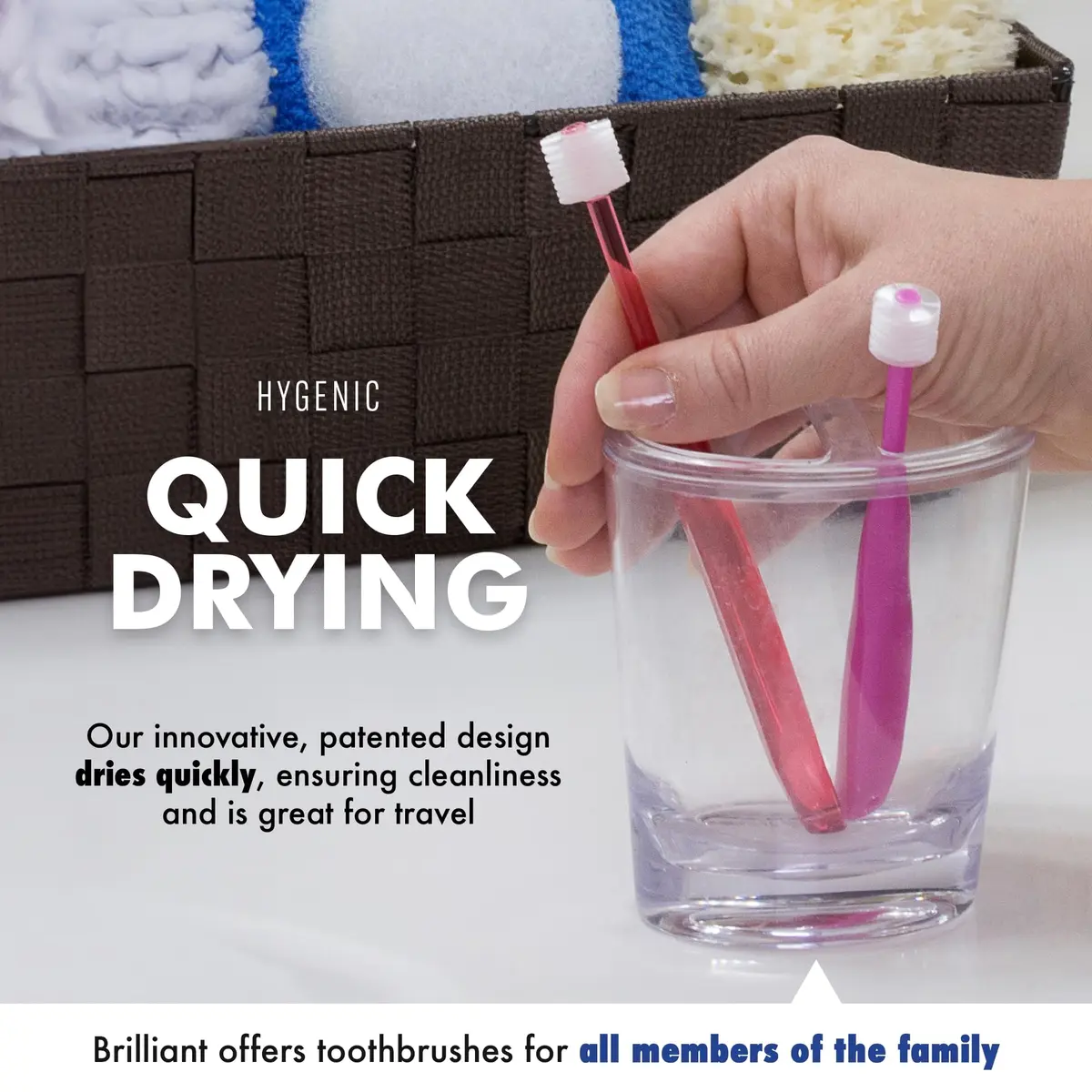 Brilliant Soft Toothbrush for Adults - with Over 15,000 360° Micro Bristles | Gentle, All-Around Clean, Blue - view 6