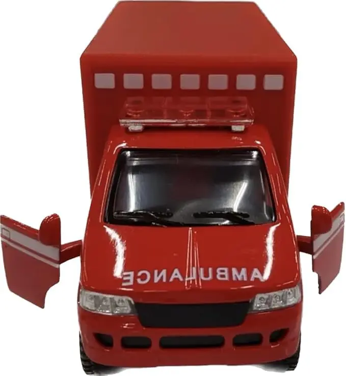 KiNSMART Rescue Team Ambulance Die Cast Metal Toy Truck 5-inch (2-Pack) | ASTM-Tested Non-Toxic Toy Vehicle - view 4