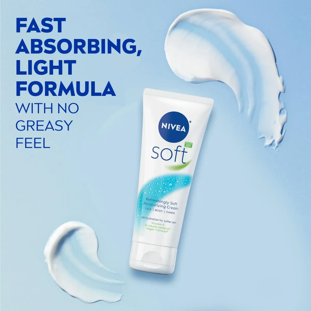 NIVEA Soft Refreshingly Soft Moisturizing Cream 75ml (2.6 Fl Oz) | 48-Hour Hydration with Jojoba Oil & Vitamin E - view 5
