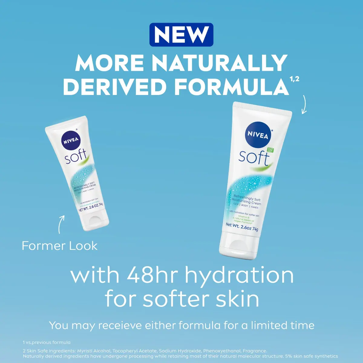 NIVEA Soft Refreshingly Soft Moisturizing Cream 75ml (2.6 Fl Oz) | 48-Hour Hydration with Jojoba Oil & Vitamin E - view 2
