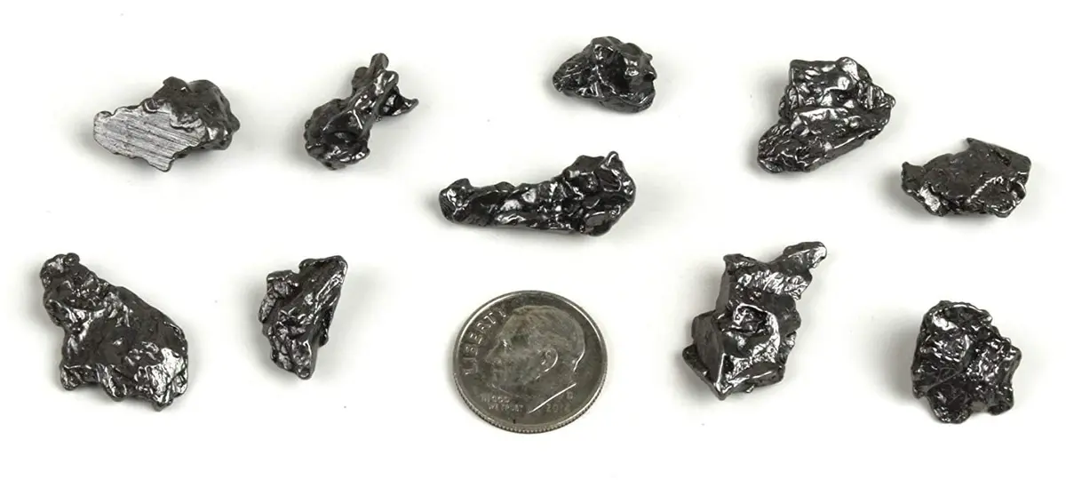 DANCING BEAR Meteorite from Space, 3 pcs Campo del Cielo with Magnifying Box & Certificate | Genuine Iron-Nickel Meteorites (3/8-1/2 inch) - view 4