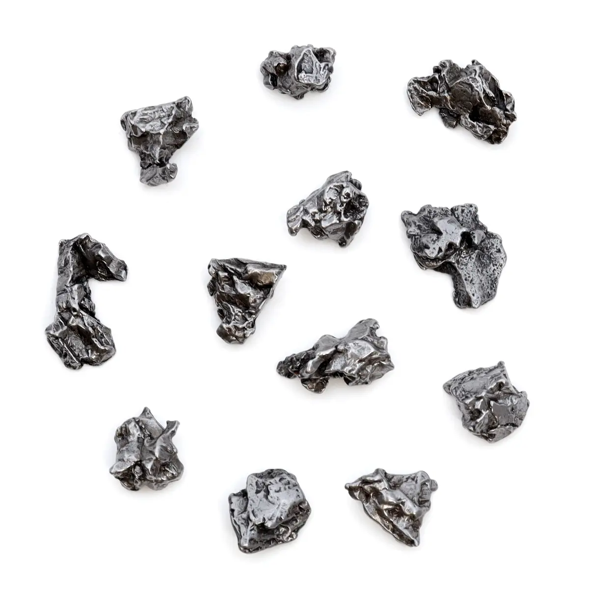 DANCING BEAR Meteorite from Space, 3 pcs Campo del Cielo with Magnifying Box & Certificate | Genuine Iron-Nickel Meteorites (3/8-1/2 inch) - view 2