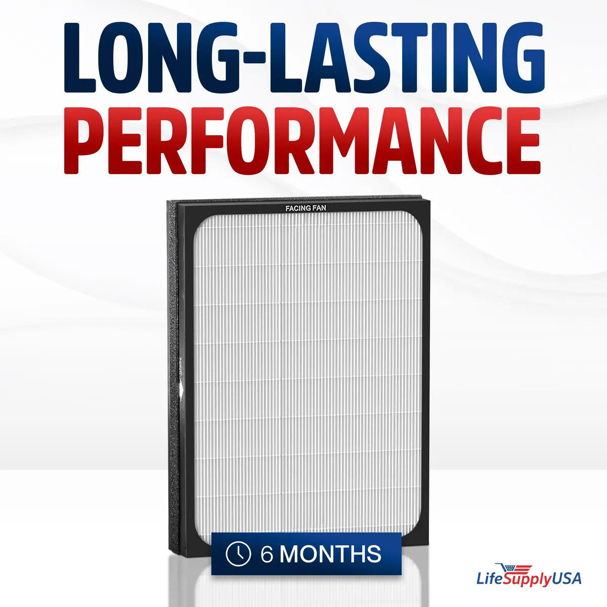 LifeSupplyUSA Classic 200/300 Series HEPA Filter Compatible with Blueair Air Purifier Models 201, 203, 205, 215B, 250E, 270E, 303 | Fiberglass, 18 3/4" x 14 3/4" x 2 1/4" - view 4