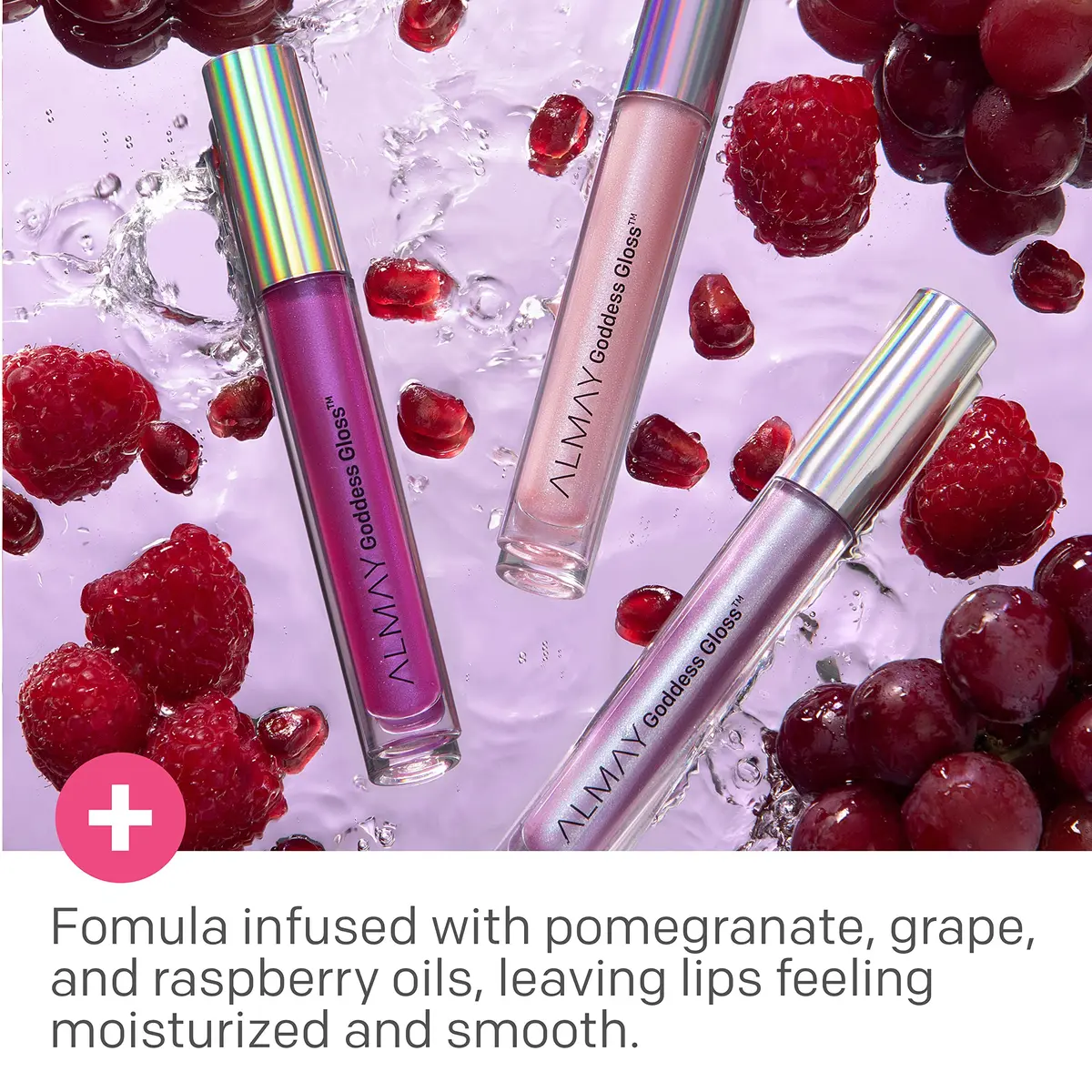 Almay Lip Gloss, Non-Sticky Lip Makeup, Holographic Glitter Finish, Hypoallergenic, 200 Angelic, 0.9 Oz | High-Glossy Sheer Lip Shine - view 3