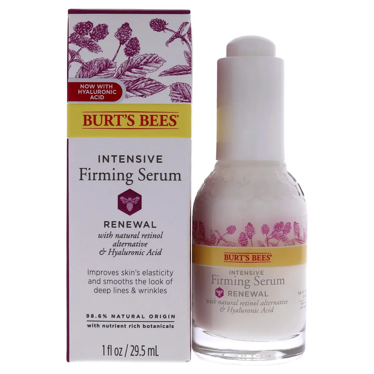 Burt's Bees Renewal Intensive Firming Serum with Bakuchiol 1 oz | Natural Retinol Alternative - main product image