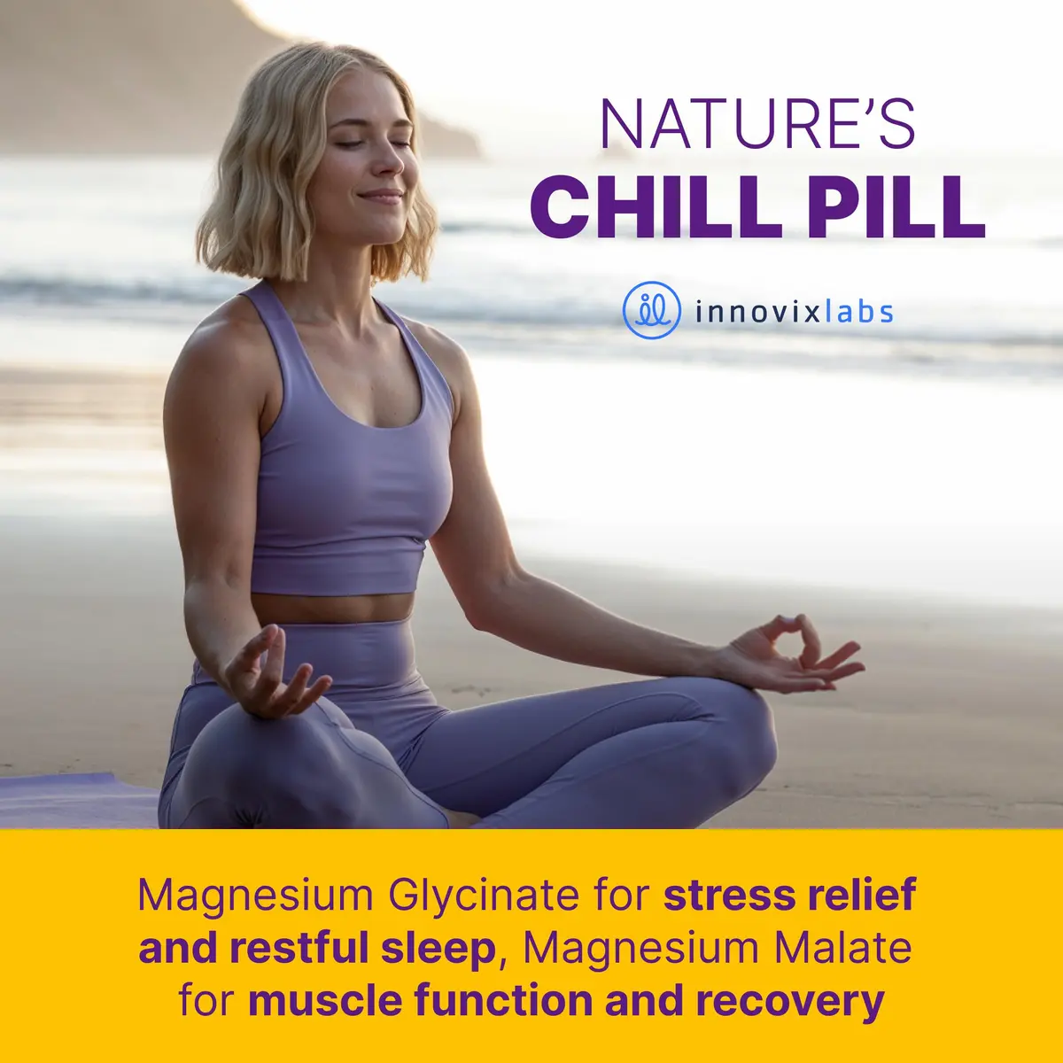 InnovixLabs 2in1 Magnesium Glycinate & Magnesium Malate 210mg | Supports Relaxation & Sleep, Vegan, 150 Capsules - view 7