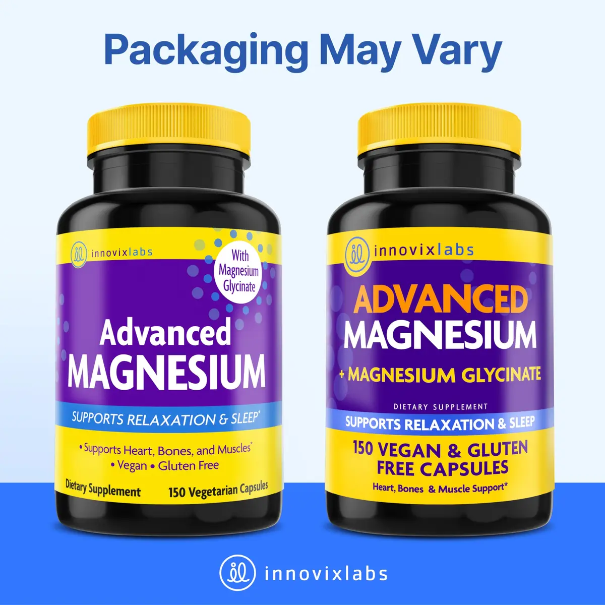 InnovixLabs 2in1 Magnesium Glycinate & Magnesium Malate 210mg | Supports Relaxation & Sleep, Vegan, 150 Capsules - view 8
