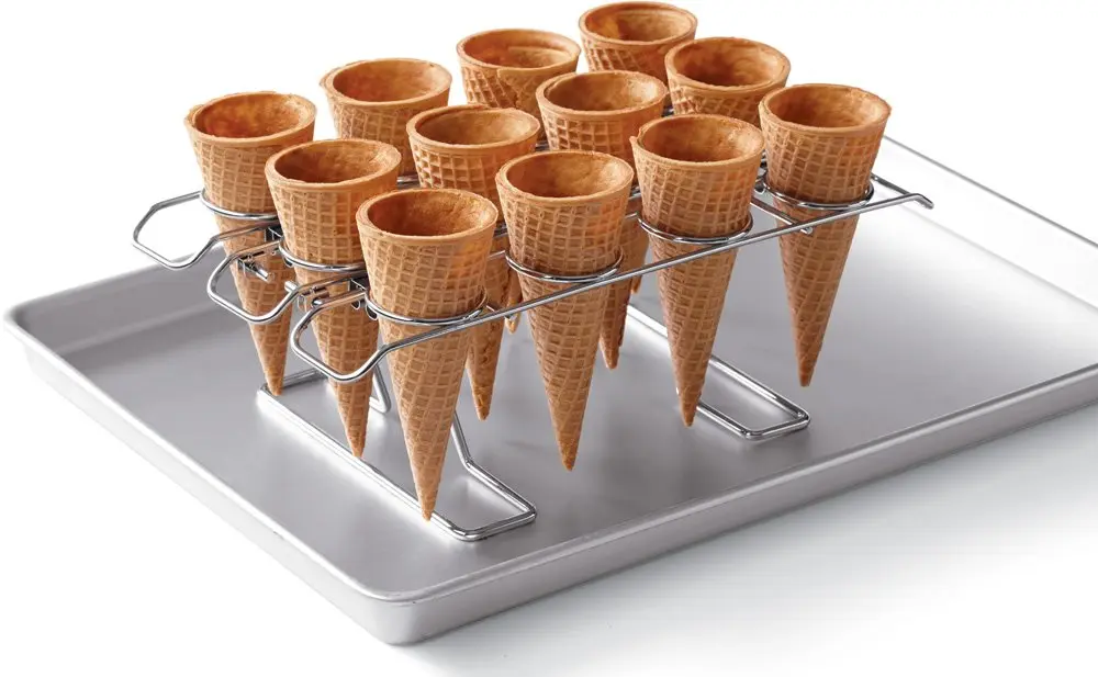 Wilton Cupcake Cones Baking Rack, 12-Cavity Ice Cream Cone Cupcakes Holder | Oven-Safe Steel Stand for Cupcake Cones - view 6