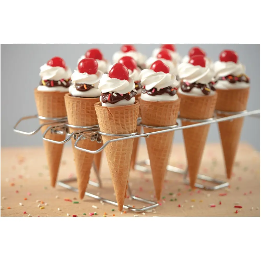 Wilton Cupcake Cones Baking Rack, 12-Cavity Ice Cream Cone Cupcakes Holder | Oven-Safe Steel Stand for Cupcake Cones - view 7