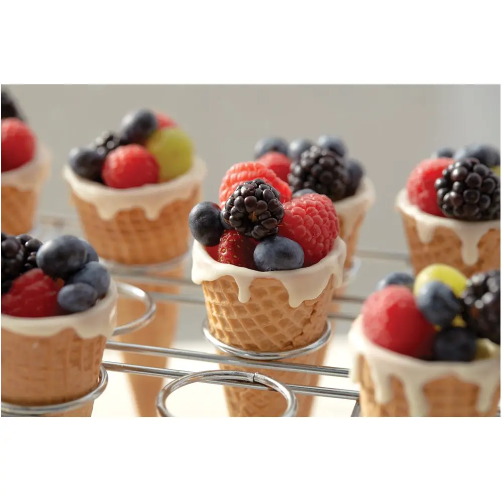 Wilton Cupcake Cones Baking Rack, 12-Cavity Ice Cream Cone Cupcakes Holder | Oven-Safe Steel Stand for Cupcake Cones - view 8