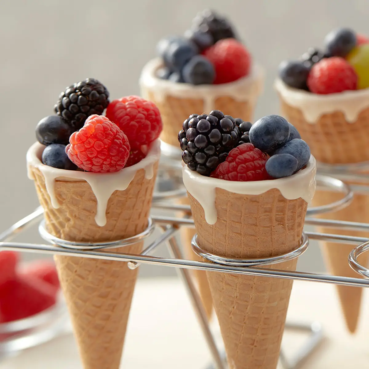 Wilton Cupcake Cones Baking Rack, 12-Cavity Ice Cream Cone Cupcakes Holder | Oven-Safe Steel Stand for Cupcake Cones - view 4