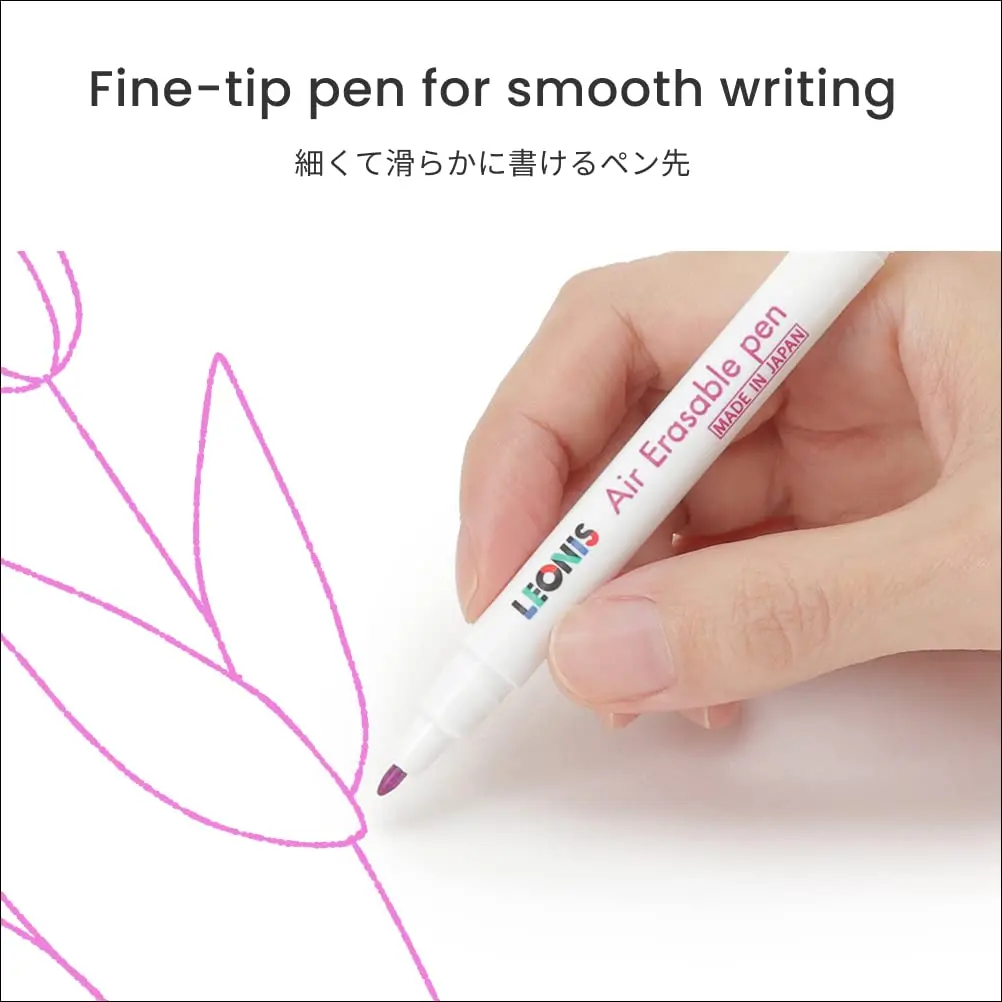 LEONIS Disappearing Ink Fabric Marking Pen Pink 5 Count Pack | Precise, Water Erasable, 500m Guarantee - view 5