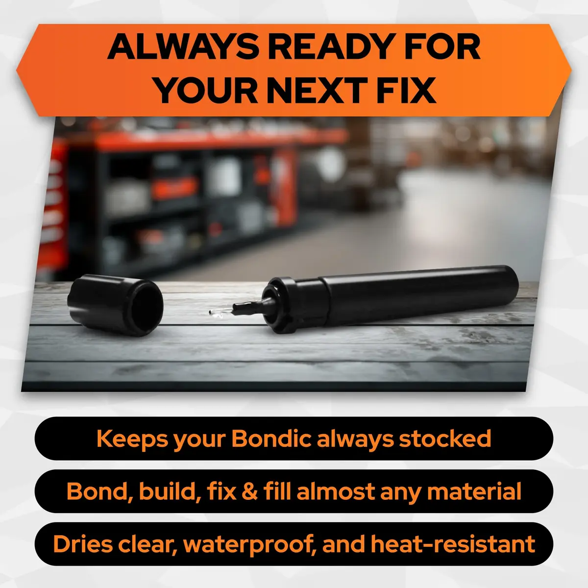 Bondic LED UV Liquid Plastic Welder Refill Cartridges | Fast UV Curing, Waterproof, 2 Tubes - view 2