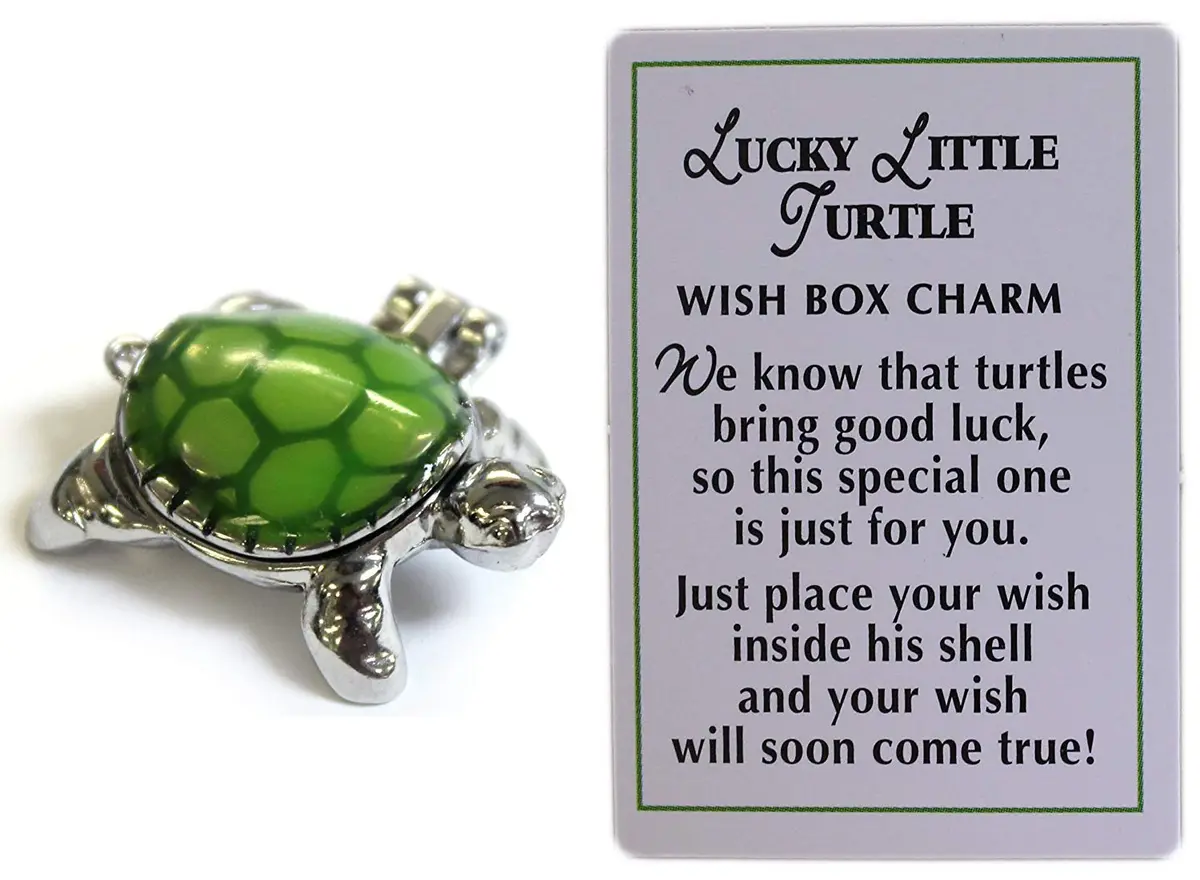 Ganz Lucky Little Turtle Wish Box Charm With Story Card! | Animal Theme Charm - main product image