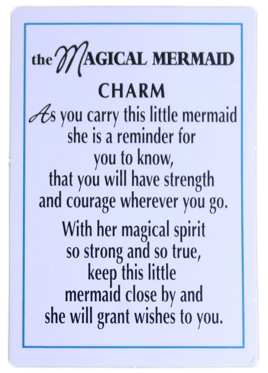 Ganz Magical Mermaid Wish Charm | Unisex Silver & Blue | Story Card Included - view 3