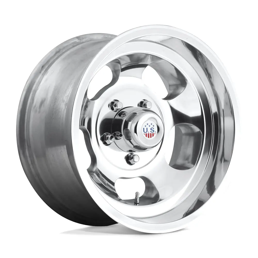 US Mags U101 INDY 15x8 5x4.75 HL-POLISH | Vintage Style Aluminum Wheel - main product image