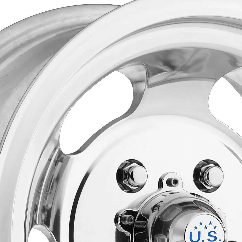 US Mags U101 INDY 15x8 5x4.75 HL-POLISH | Vintage Style Aluminum Wheel - view 2