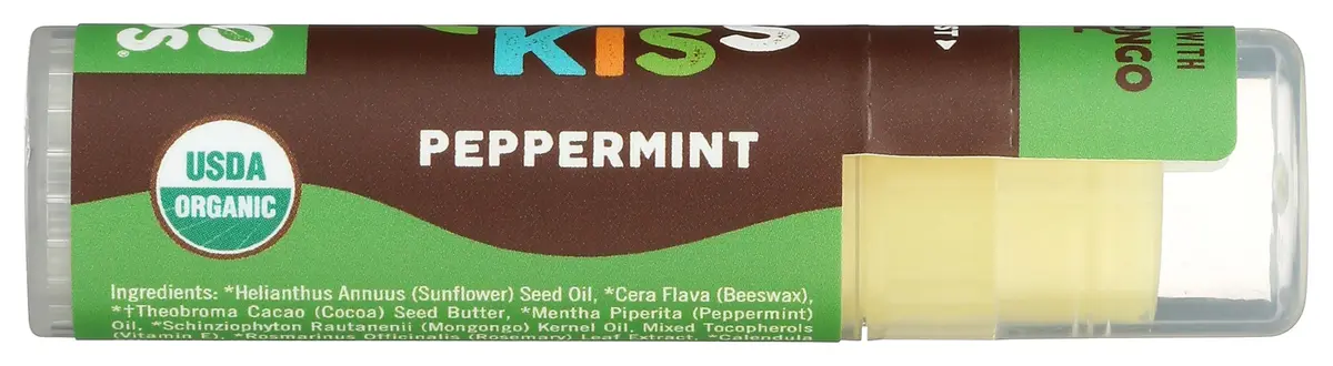 Eco Lips Organic Mongo Kiss Peppermint Lip Balm 0.25 Oz | USDA Certified Organic, Natural & Gluten-Free - view 4