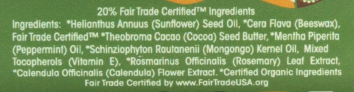 Eco Lips Organic Mongo Kiss Peppermint Lip Balm 0.25 Oz | USDA Certified Organic, Natural & Gluten-Free - view 3