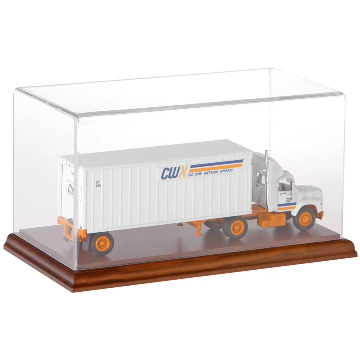 Plymor Clear Acrylic Display Case with Hardwood Base 10" W x 5" D x 5" H | Modern Showcase for Collectibles - view 2