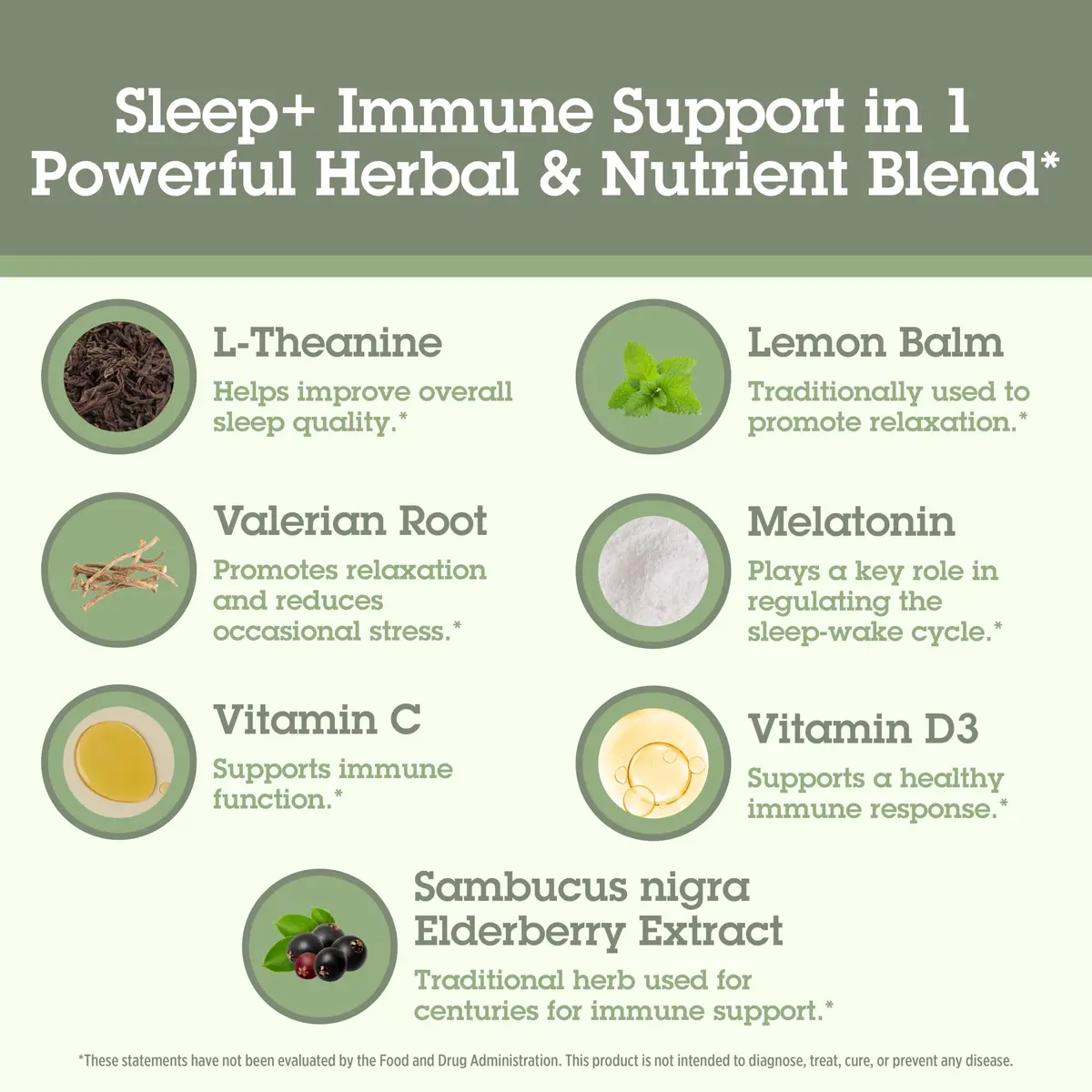 Quantum Sleep Immune Melatonin 5mg Herbal Sleep Aid | Supports Rest & Immunity, 30 Capsules - view 3