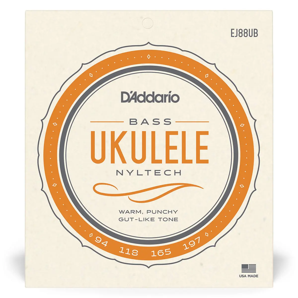 D'Addario Nyltech Bass Ukulele Strings EJ88UB - 4-String Set | Optimized for GCEA Tuning - view 2