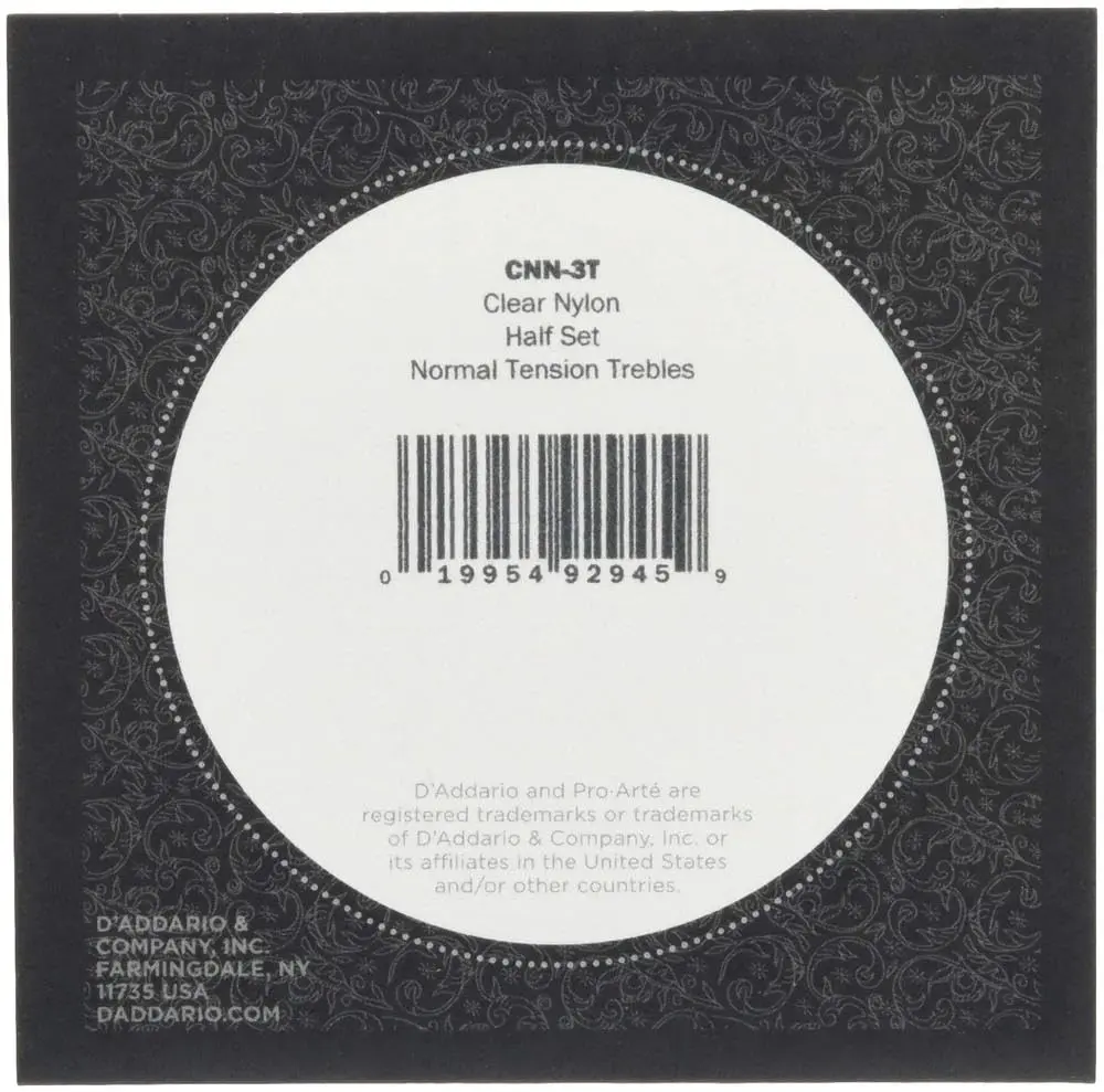 D’Addario Pro-Arte Nylon Classical Guitar Strings CNN-3T | Half Set, Normal Tension, Clear Nylon - view 2