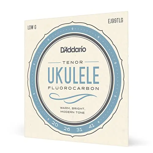 D'Addario Fluorocarbon Tenor Ukulele Strings EJ99TLG Low-G, 4-String Set | Bright Tone & Unsurpassed Intonation - main product image