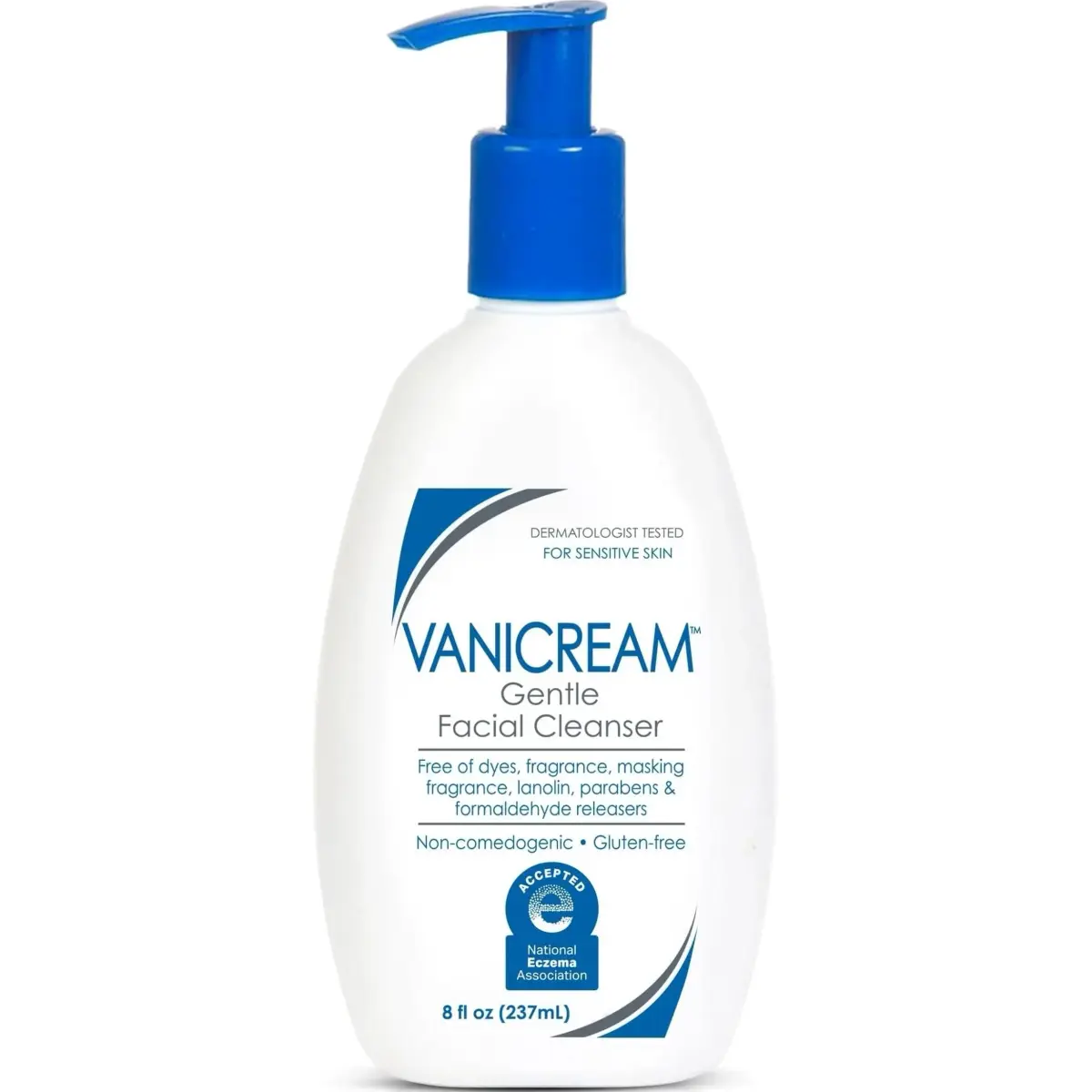 Vanicream Gentle Facial Cleanser with Pump Dispenser, 237ml (8 Fl Oz) | Formulated for Sensitive Skin - main product image