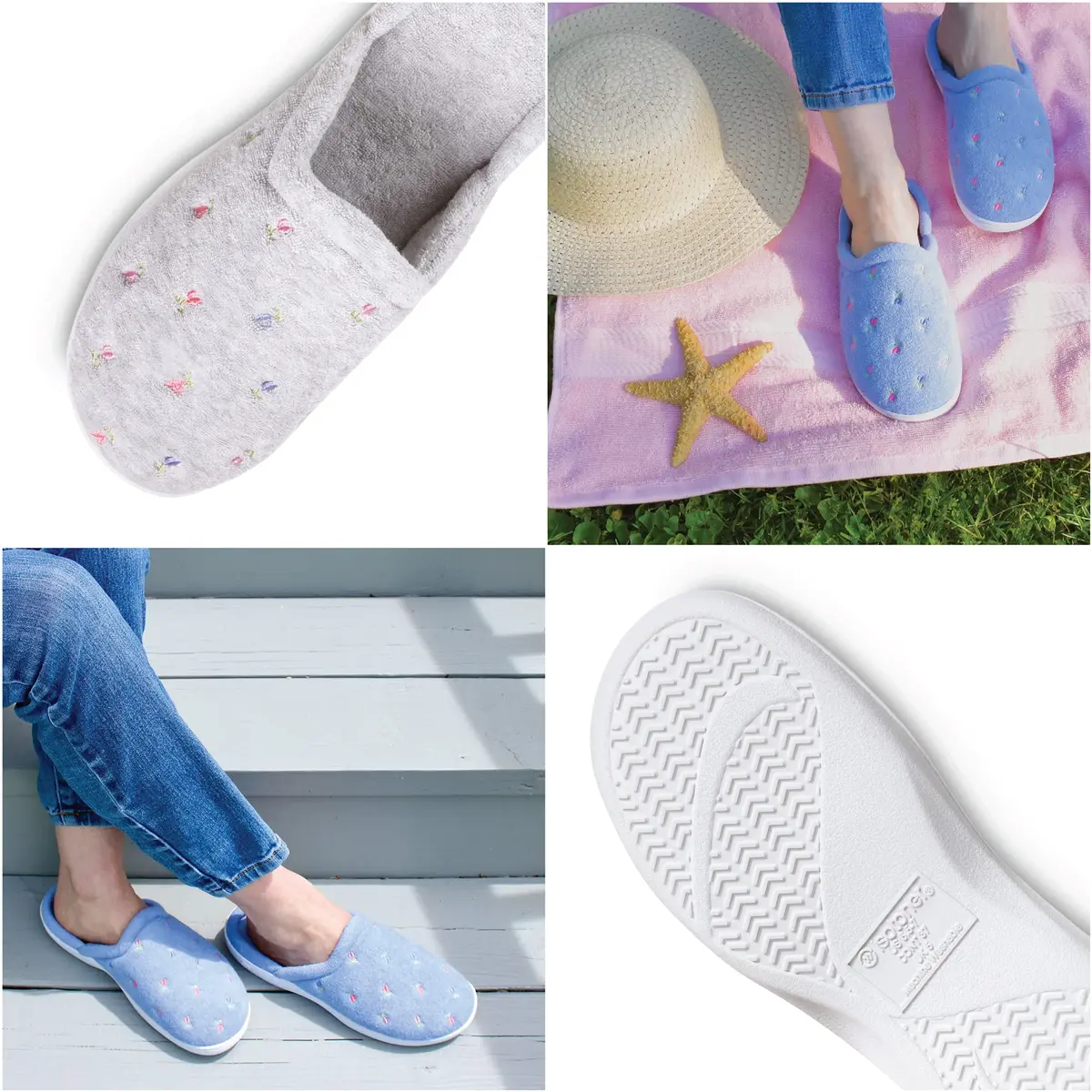 isotoner Women's Indoor/Outdoor Slip-on Secret Sole Clog Slippers 9.5-10 | Memory Foam Comfort & Heal Support - view 2