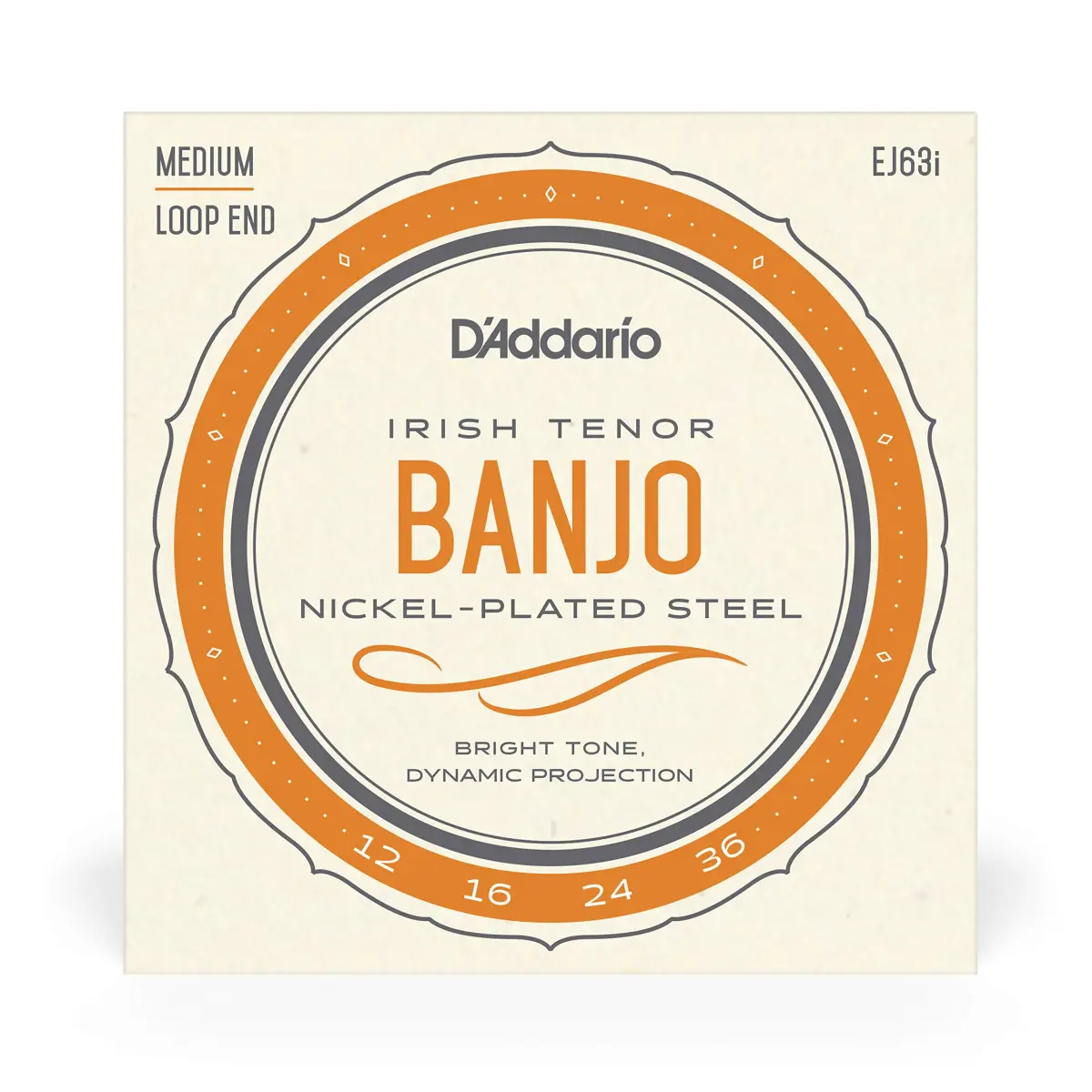 D'Addario EJ63i Irish Tenor Banjo Strings Nickel-Plated Steel 0.30mm (12-36 Gauge) | Warm, Bright Tone - view 2