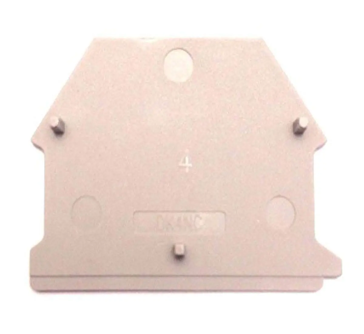 International Connector DK4NC DIN Rail Terminal Block End Cover | UL Approved, 100 Count, Beige - main product image