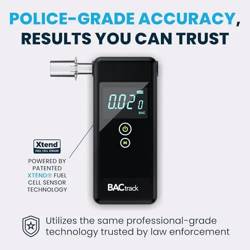 BACtrack Trace Breathalyzer | Police-Grade DOT & NHTSA Compliant | 0.19 lbs (84 g) | Includes 6 Mouthpieces - view 2