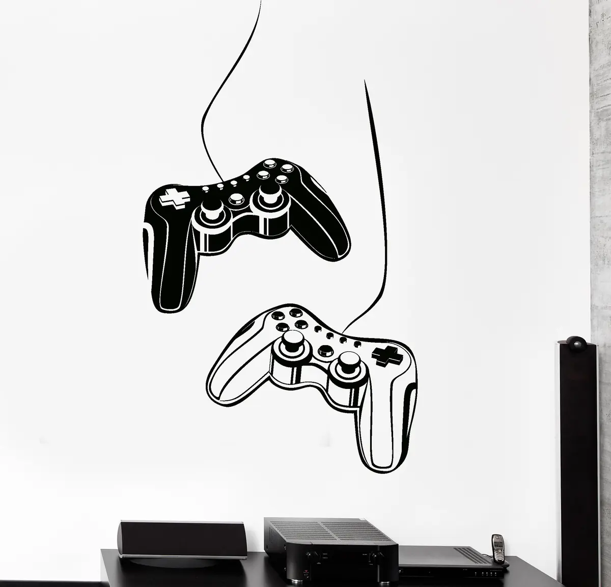 Wallstickers4you Black Sticker Decal Wallstickers4you | Gamer Video Game Room Decor (22.5 in x 35 in) | Premium Vinyl, Removable, Indoor/Outdoor - main product image