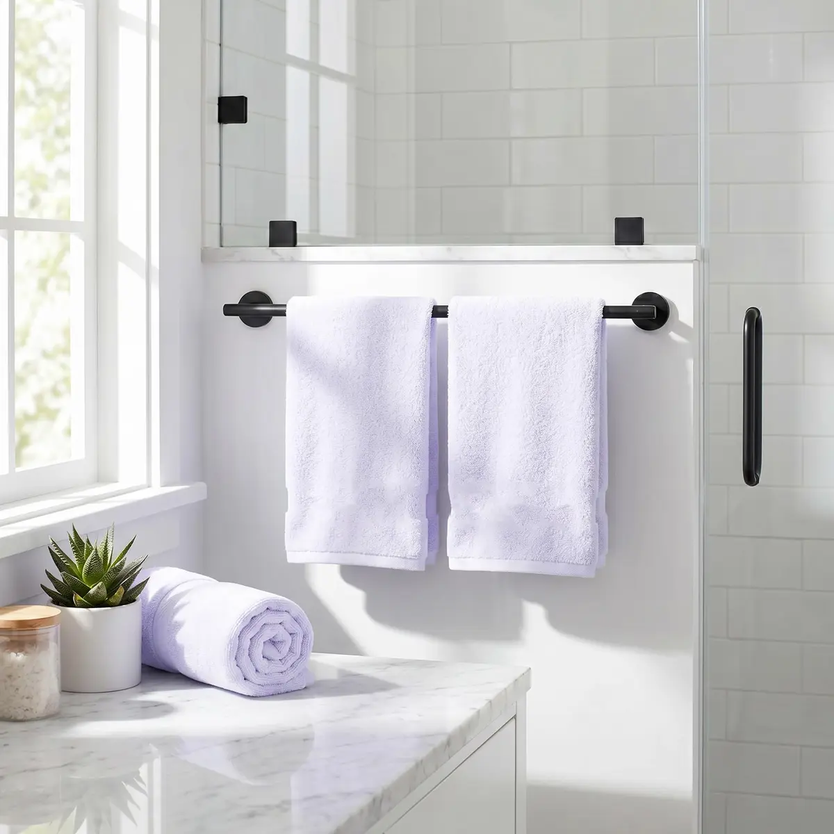 HUINI Microfiber Salon Towels, White, 12 Pack, 14 x 30 in (35.56cm x 76.2cm) | Absorbent & Durable for Hair Drying - view 7
