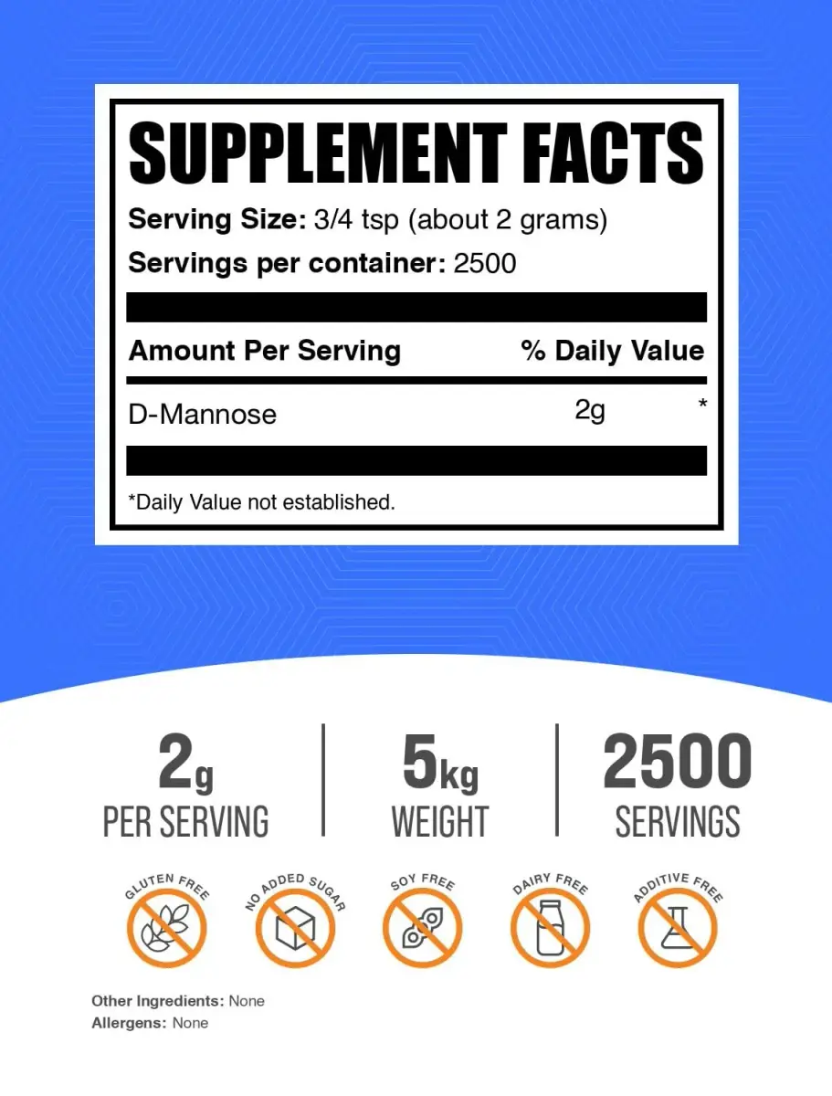 BulkSupplements D-Mannose Powder 1kg (2.2 lb) | Urinary Tract Support - view 2