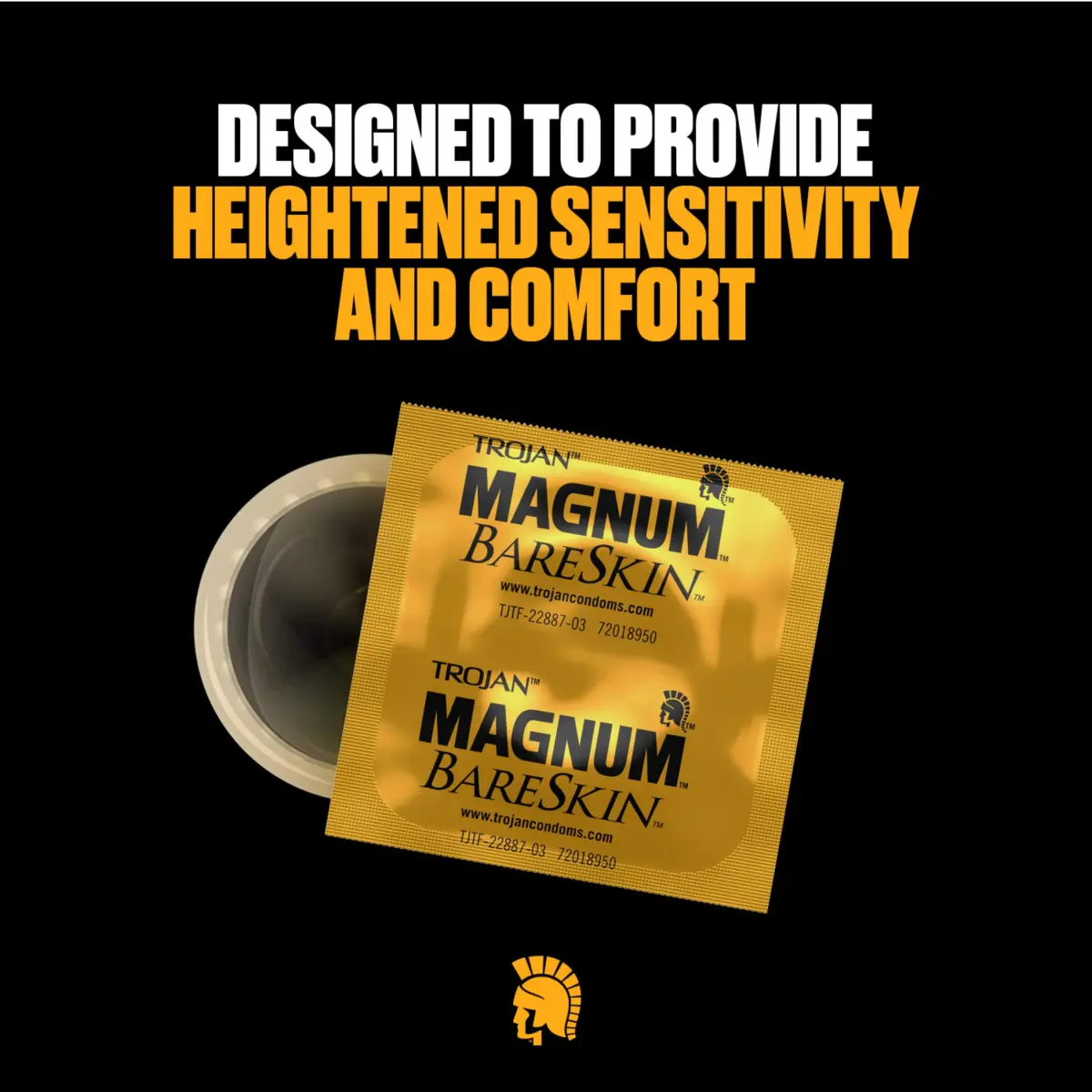 Trojan Magnum Bareskin Large Size Condoms 10 Count | Thinnest Magnum for Heightened Sensitivity - view 3