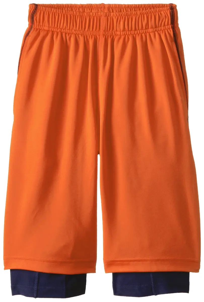 Wes and Willy Big Boys' Lined Performance Short, Tangerine, XL | Athletic Fitted Polyester - main product image