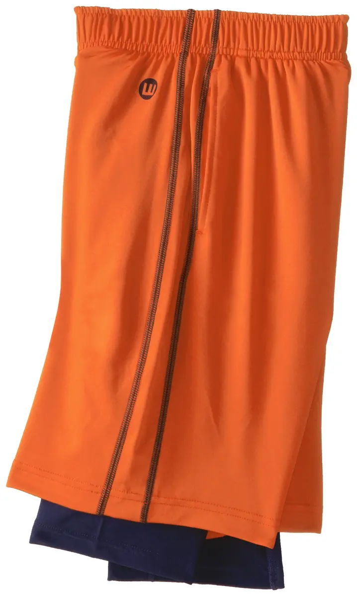 Wes and Willy Big Boys' Lined Performance Short, Tangerine, XL | Athletic Fitted Polyester - view 2
