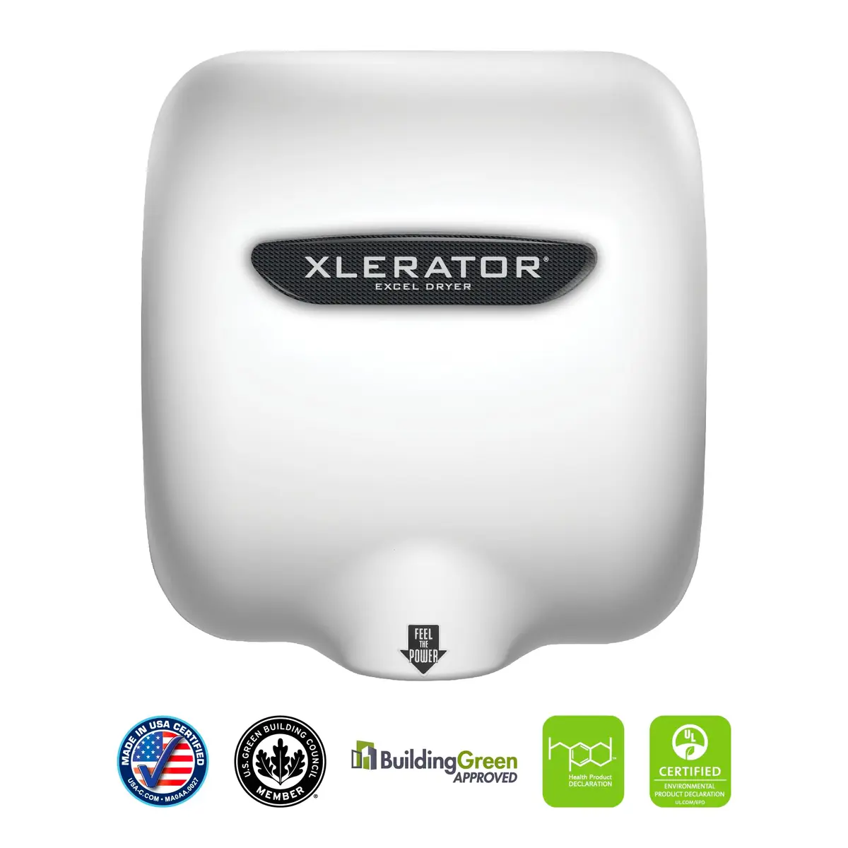 XLERATOR Hand Dryer 208-277V | Energy-Efficient, Surface-Mounted, White Thermoset Cover - view 5