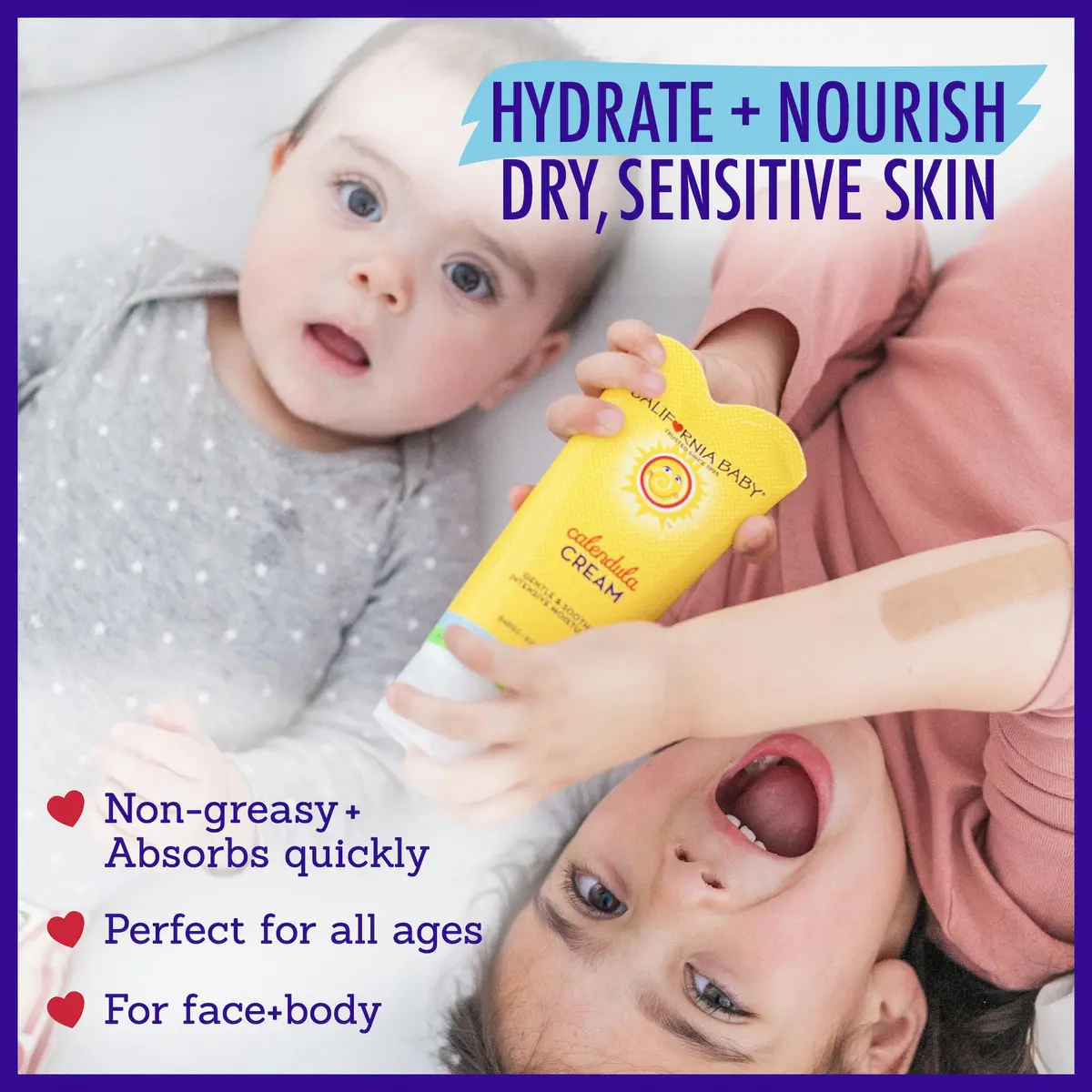 California Baby Calendula Cream | 100% Plant-Based Moisturizer | Lavender Baby Lotion | Face Moisturizer For Dry Skin | Hypoallergenic | 1.8 oz / 51g - view 4
