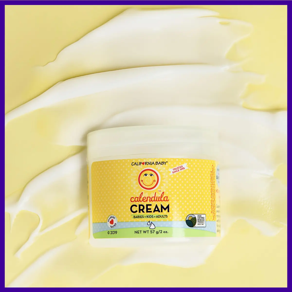 California Baby Calendula Cream | 100% Plant-Based Moisturizer | Lavender Baby Lotion | Face Moisturizer For Dry Skin | Hypoallergenic | 1.8 oz / 51g - view 5