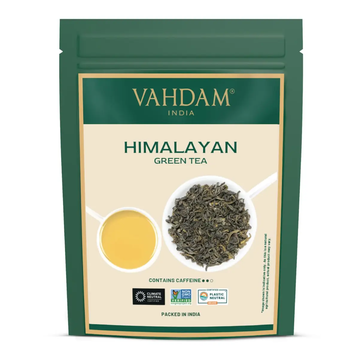 VAHDAM Himalayan Green Tea Loose Leaf 3.53oz | Organic & Natural, Medium Caffeine, Pure from India - main product image