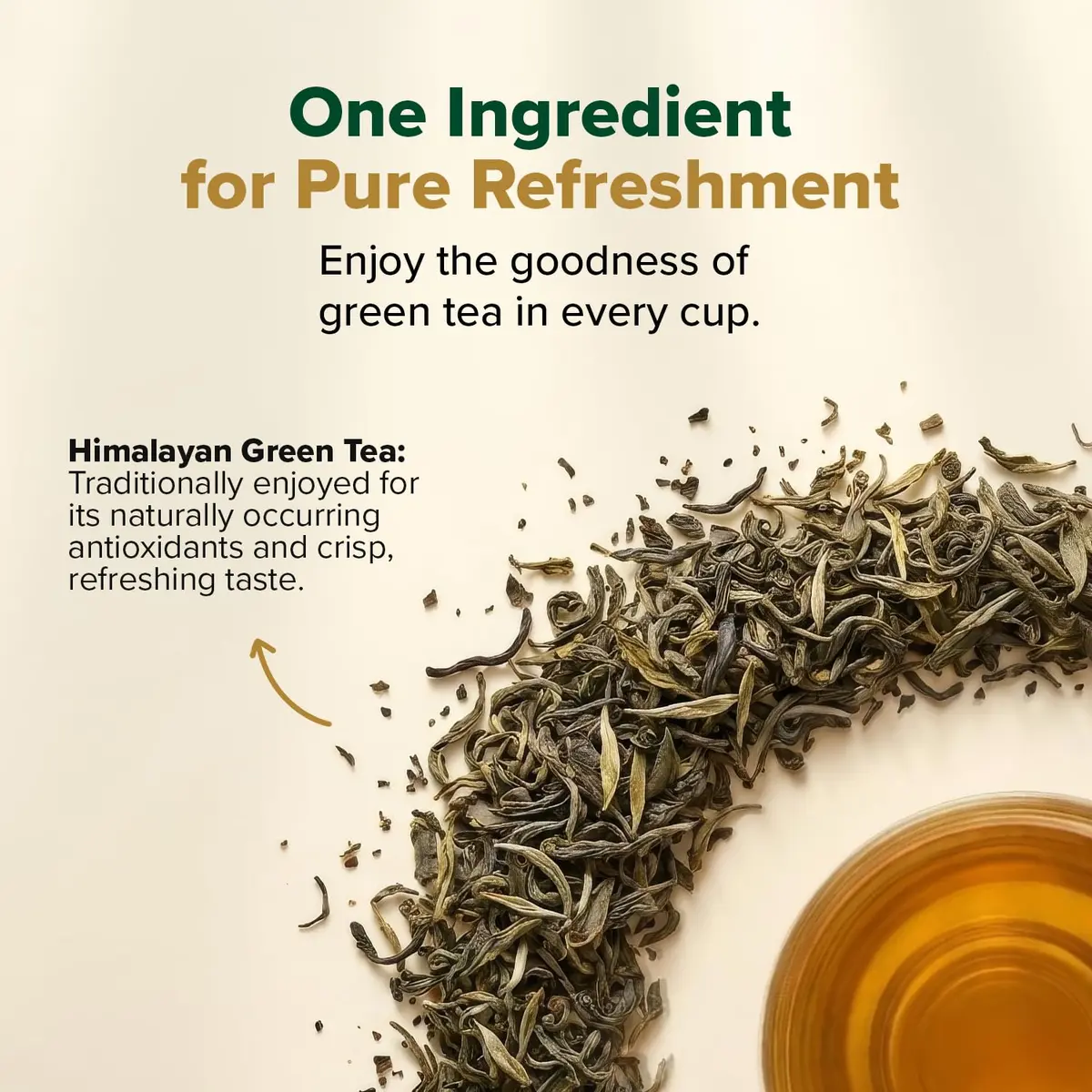 VAHDAM Himalayan Green Tea Loose Leaf 3.53oz | Organic & Natural, Medium Caffeine, Pure from India - view 2
