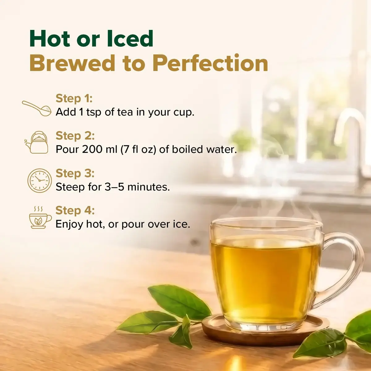 VAHDAM Himalayan Green Tea Loose Leaf 3.53oz | Organic & Natural, Medium Caffeine, Pure from India - view 4