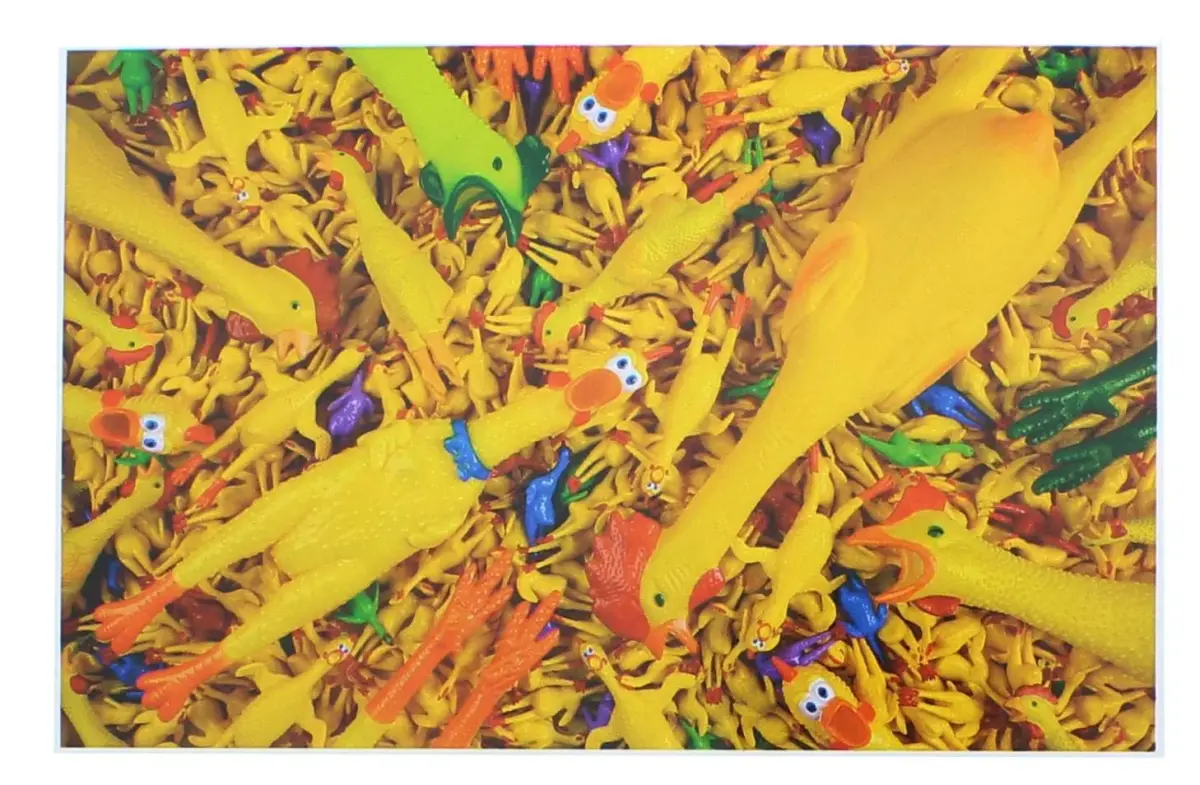 Accoutrements Rubber Chicken Madness Jigsaw Puzzle 1000 Pieces | Challenging Textures for Ages 10+ - view 4