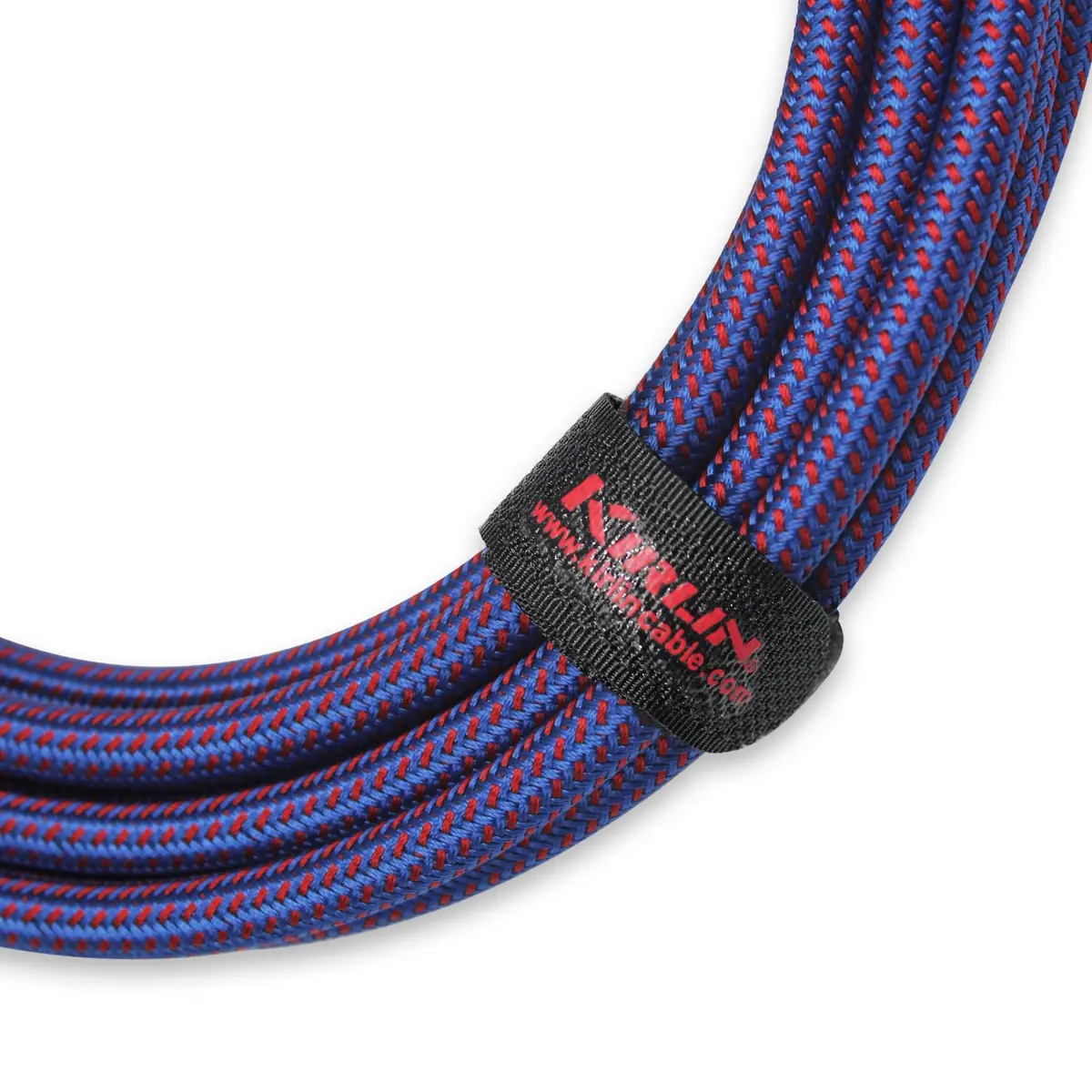 Kirlin Instrument Cable 20 ft Royal Blue Tweed Woven | Heavy Duty 1/4'' Connectors - view 3