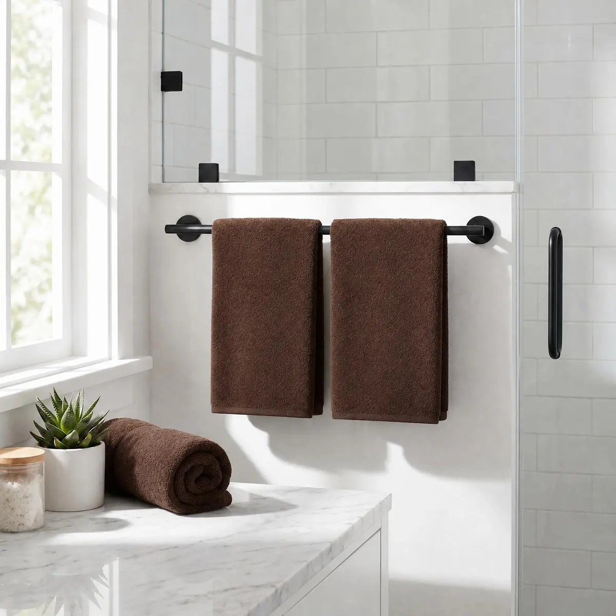 HUINI Microfiber Salon Towels, Brown, 12 Pack, 14 x 30 in | Ultra-Soft & Absorbent Hair Drying Towels - view 6
